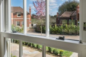 Heritage ssh window with views of garden